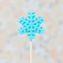 Load image into Gallery viewer, Frosty White and Blue Snowflakes Lollipops - Mix (24 Pieces)