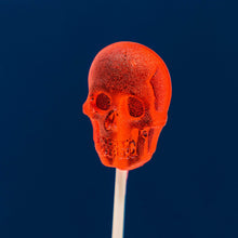 Load image into Gallery viewer, Red Sugar Skull Lollipops - Cherry (24 Pieces)
